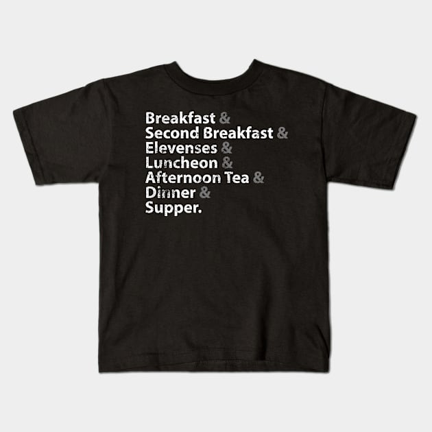 Typical Daily Meals Funny Kids T-Shirt by ClaudiaWinterkam